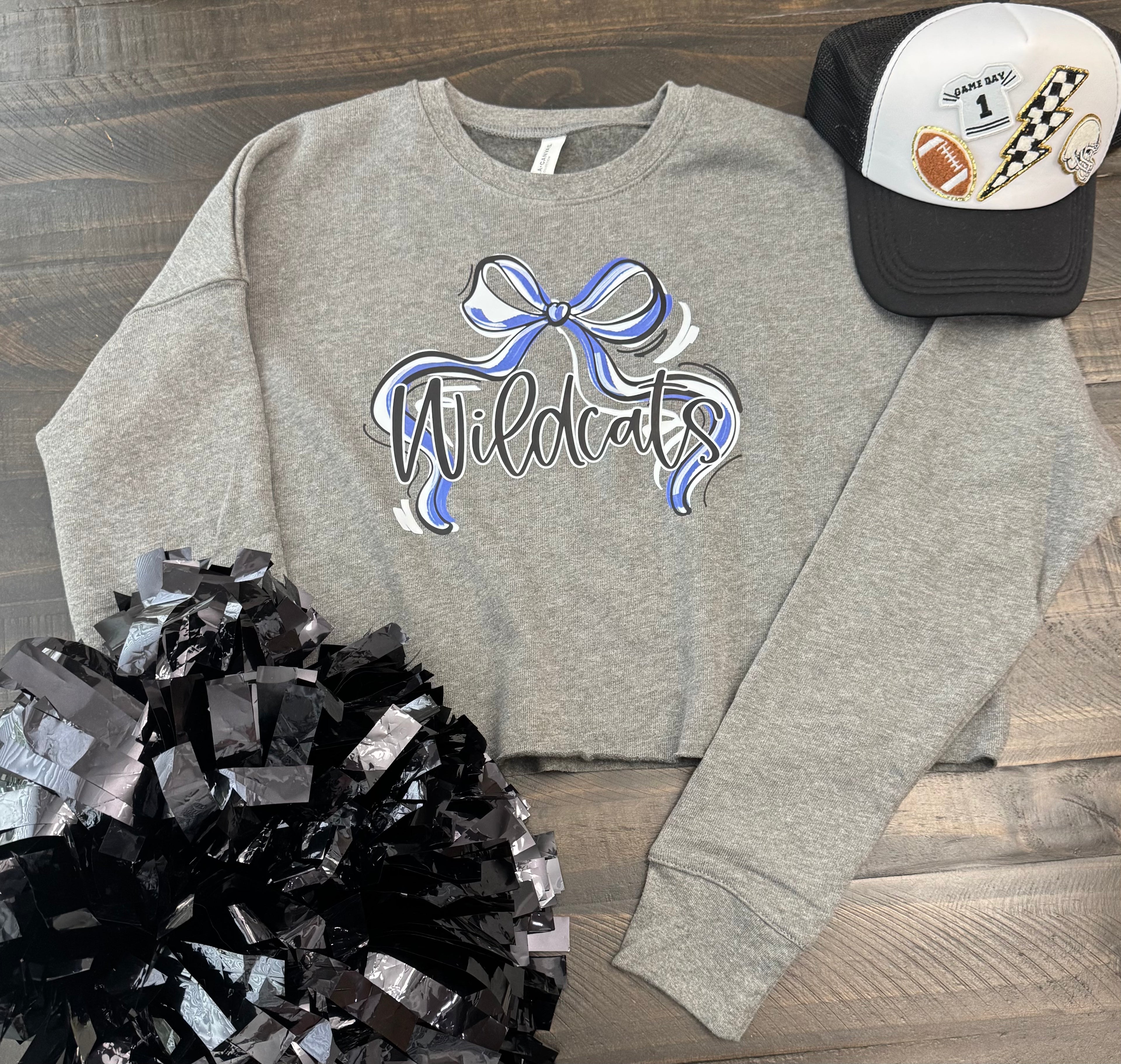 Wildcat Bow Cropped Sweatshirt