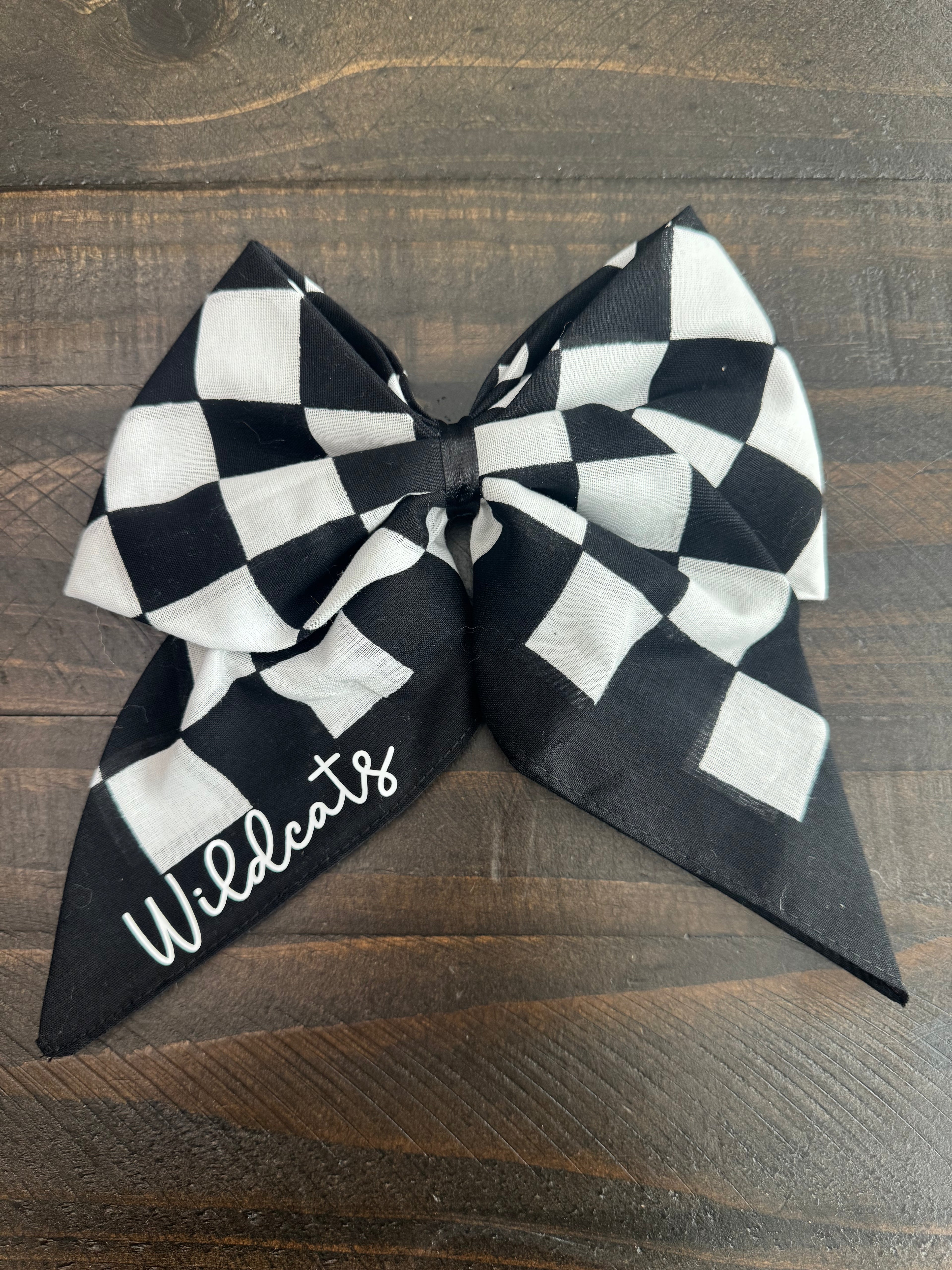 Checkered Bandana Bow