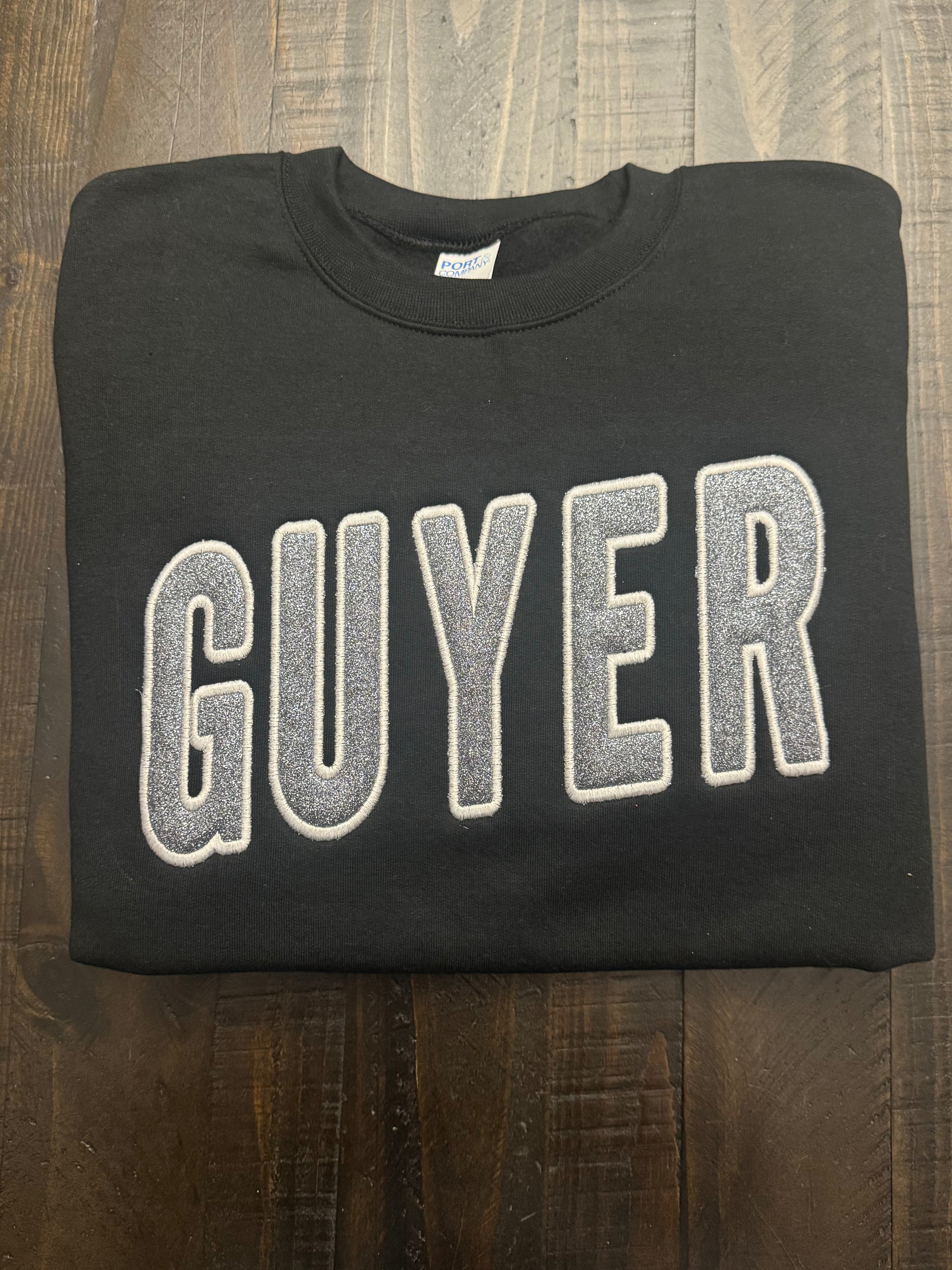 GUYER Glitter Embroidered Sweatshirt