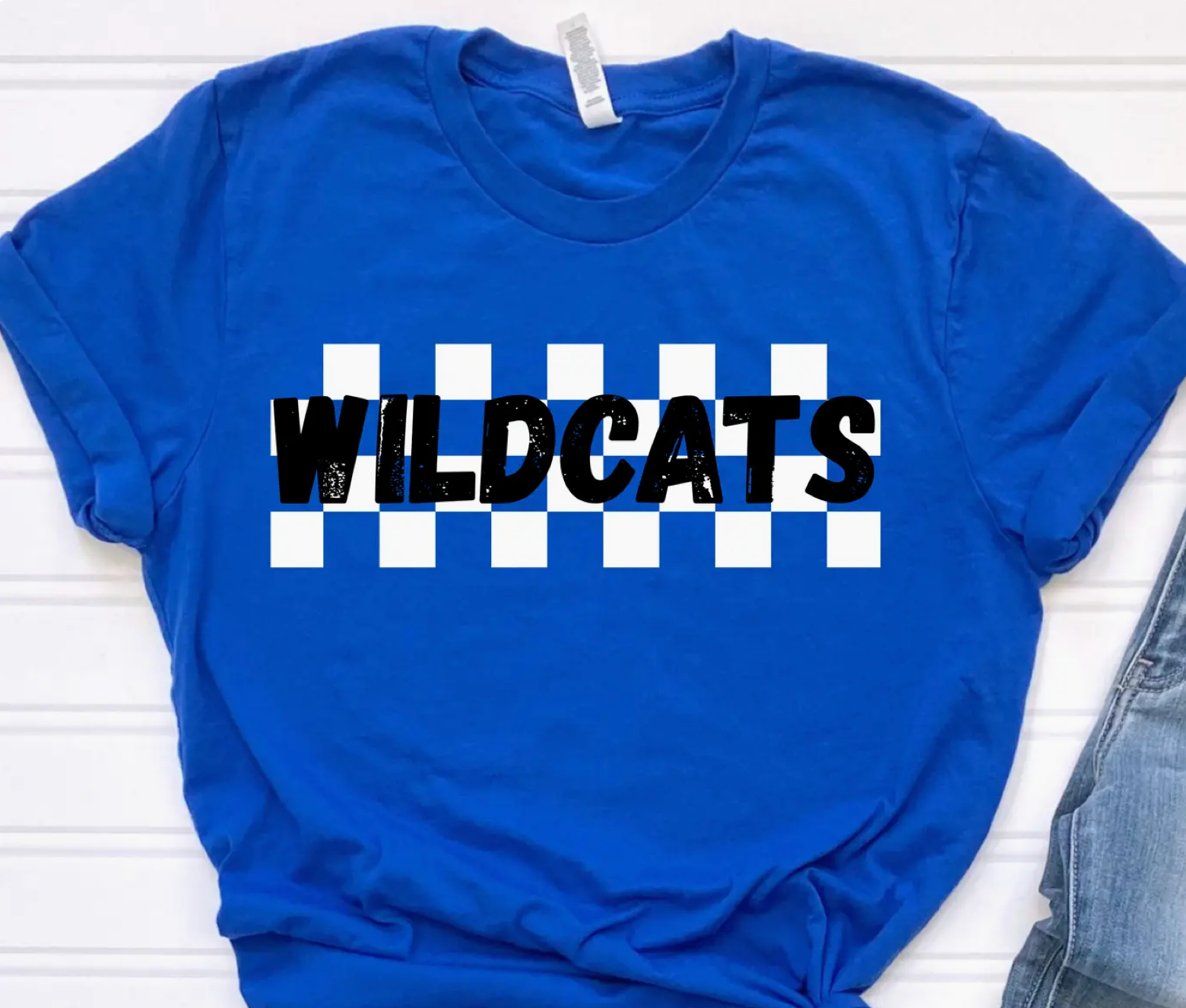 Checkered Wildcats T Shirt