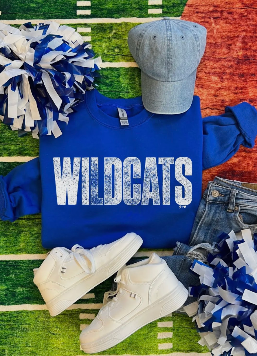 Stamped Wildcat Sweatshirt-youth